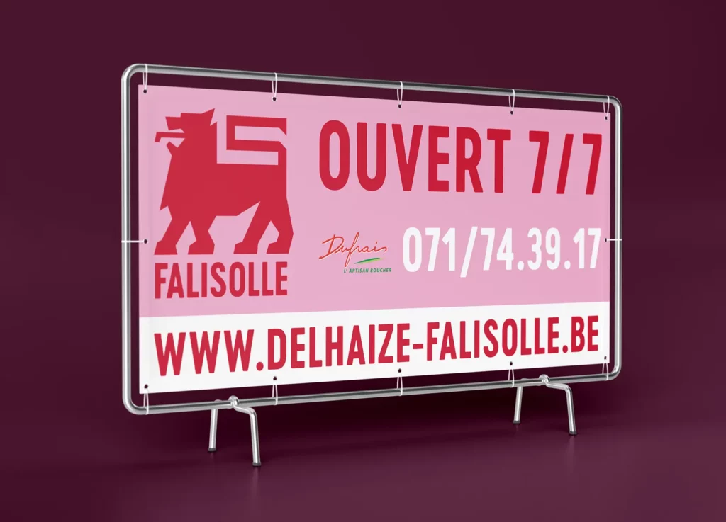 balisage extérieur pour un magasin