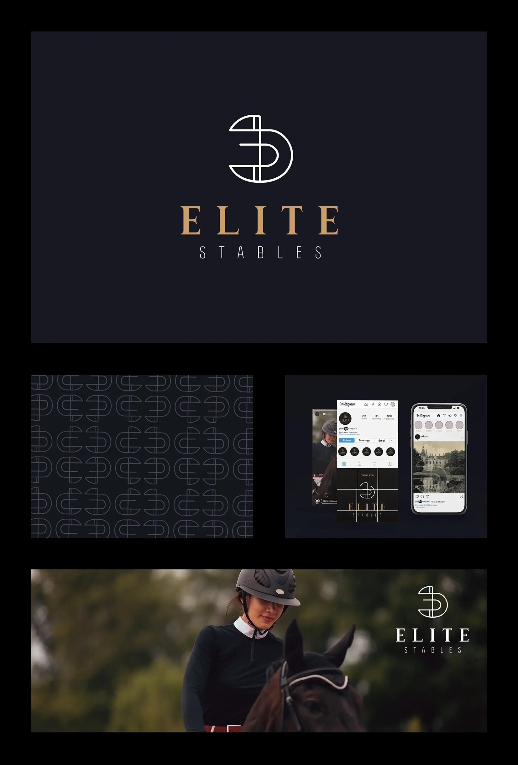 Logo et identité visuelle Elite Stables