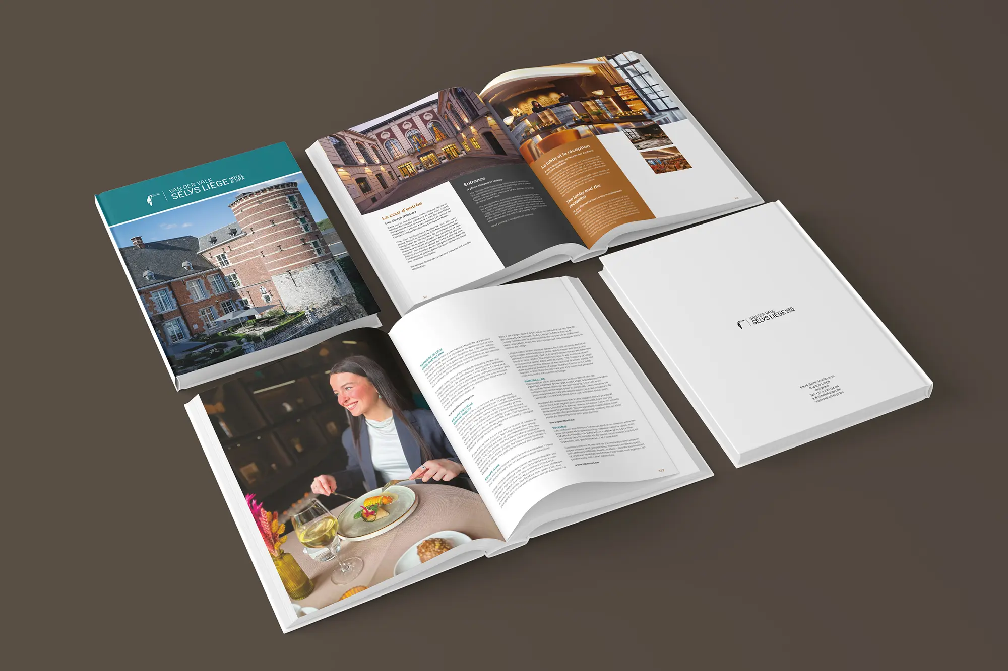 mise en page de livre hôtel belgique